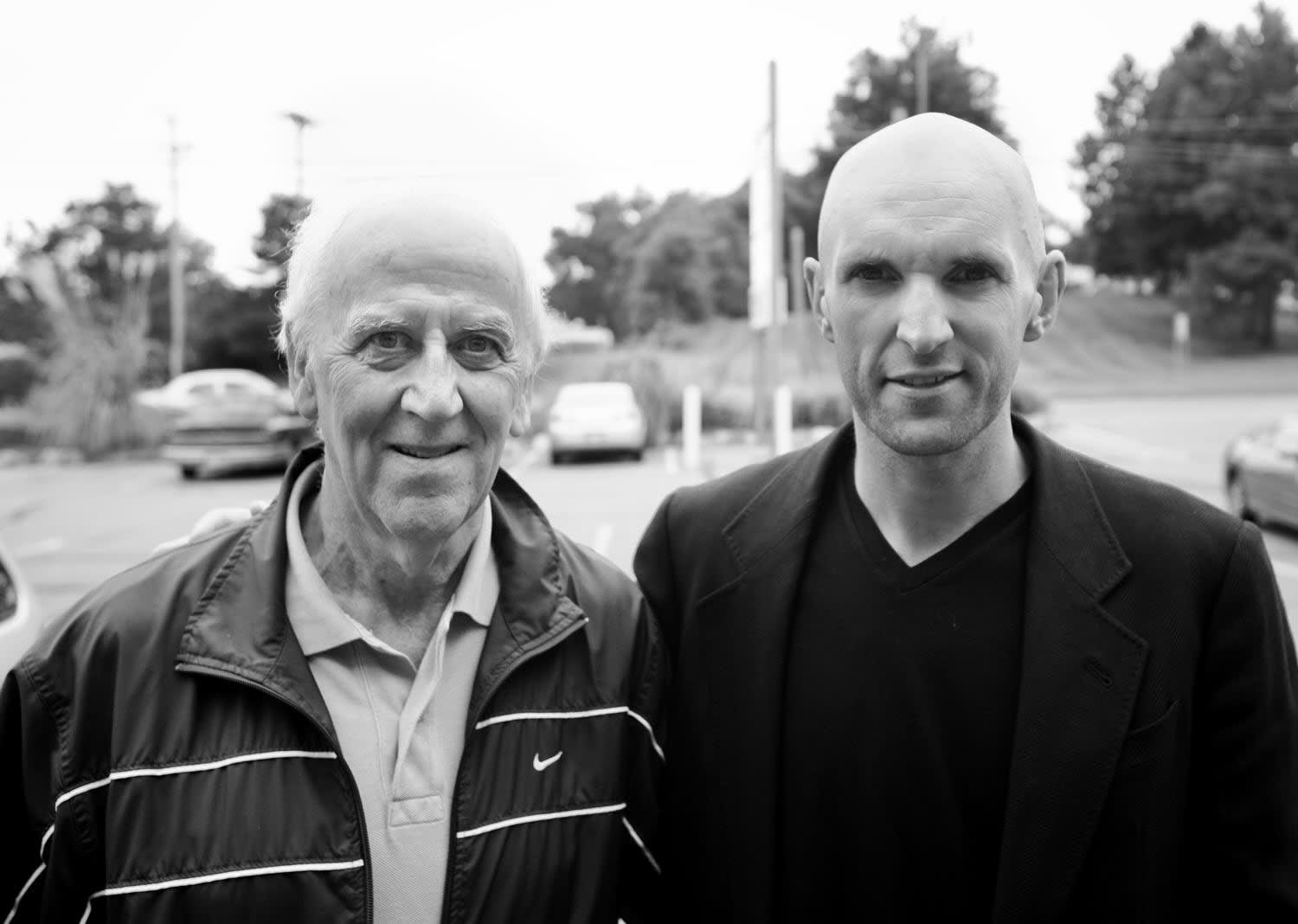 George Sleigh Pictured with Photographer Phil Penman. Sept 6th 2011