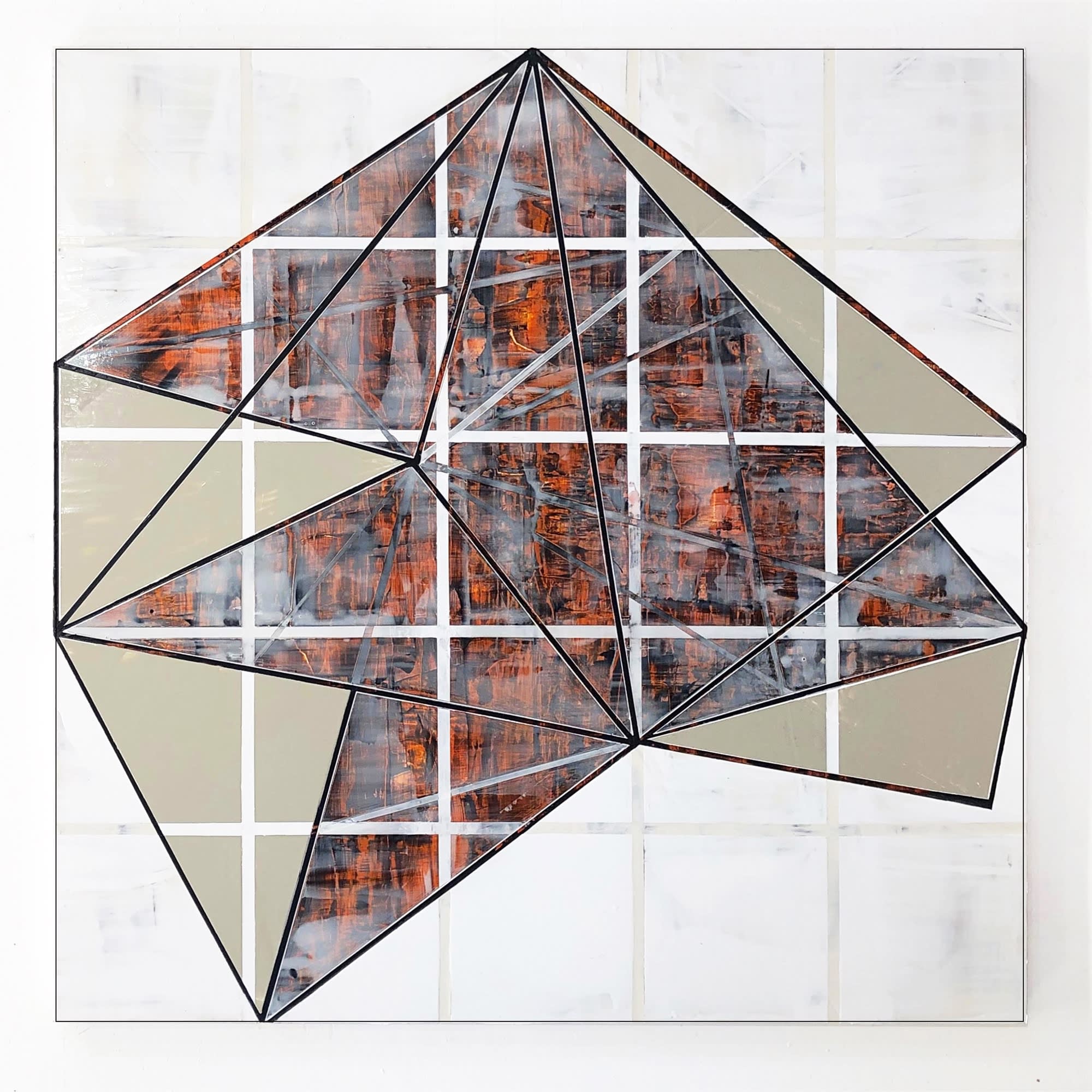 Howard Hersh, Axis Mundi, 2020. Acrylic, panel. 60 inches by 60 inches.