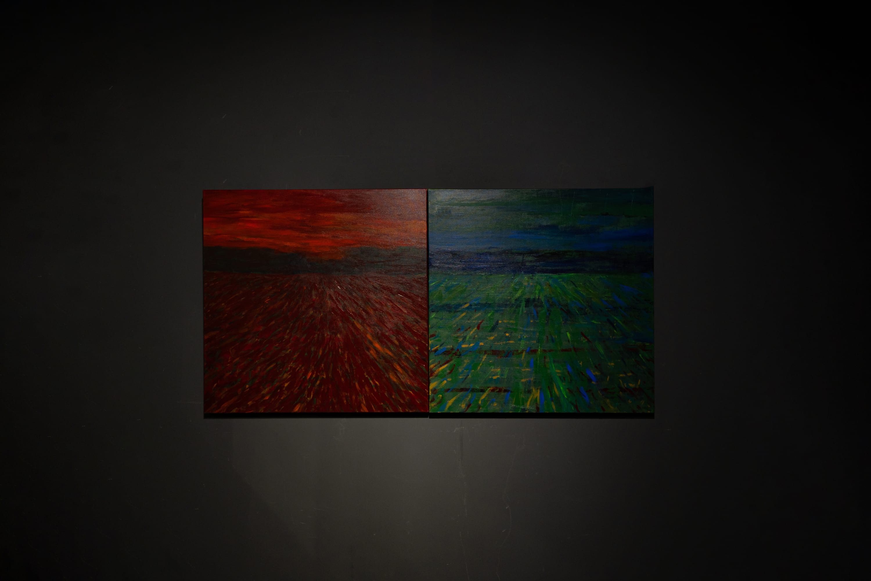 Chandraguptha Thenuwara, Diptych: Left & Right, 2024
