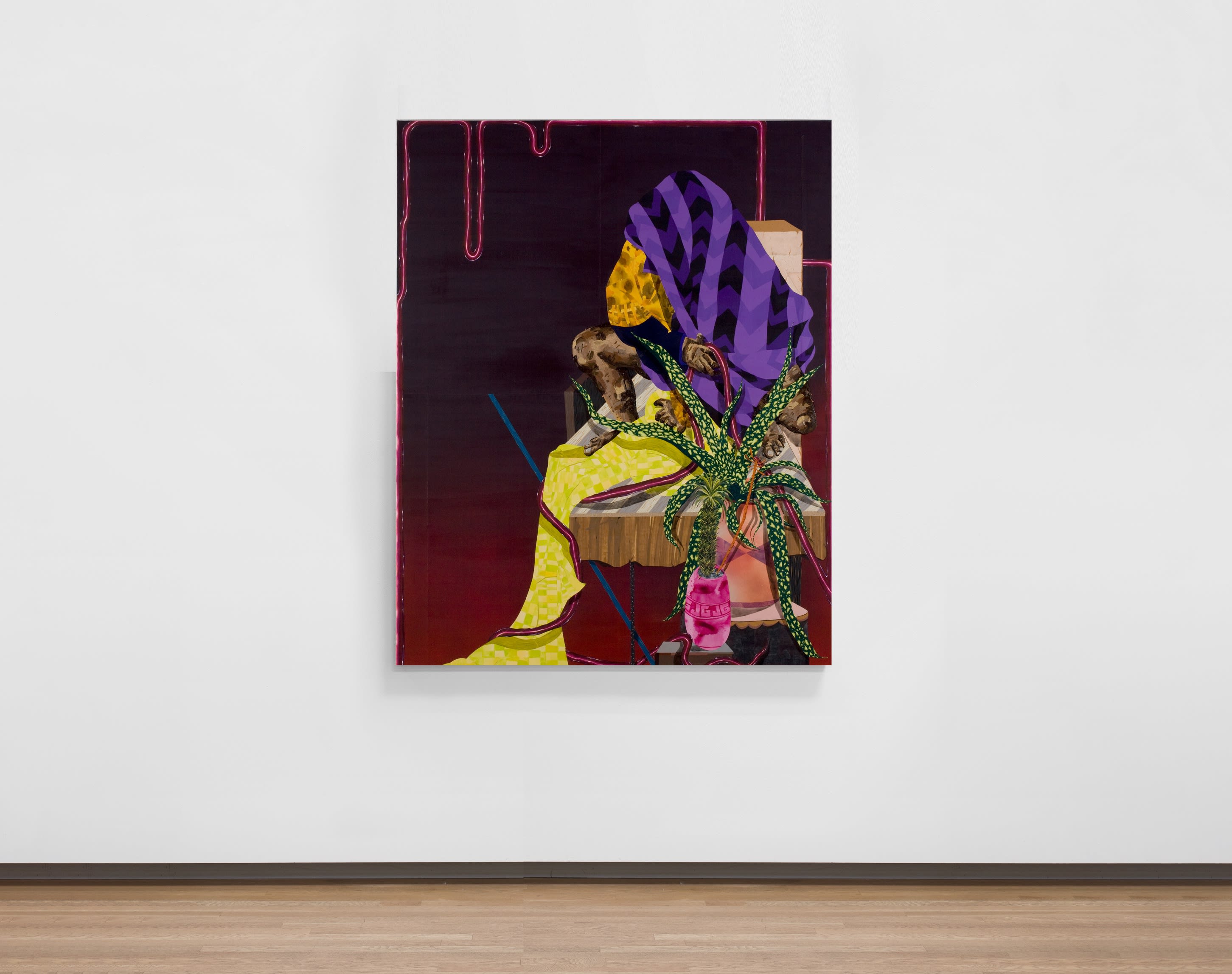 AMIR H. FALLAH First One to Trust, Last One to Live, 2011 Acrylic, oil, ink, collage, and pencil on paper mounted to canvas 60 x 48 in 152.4 x 121.9 cm