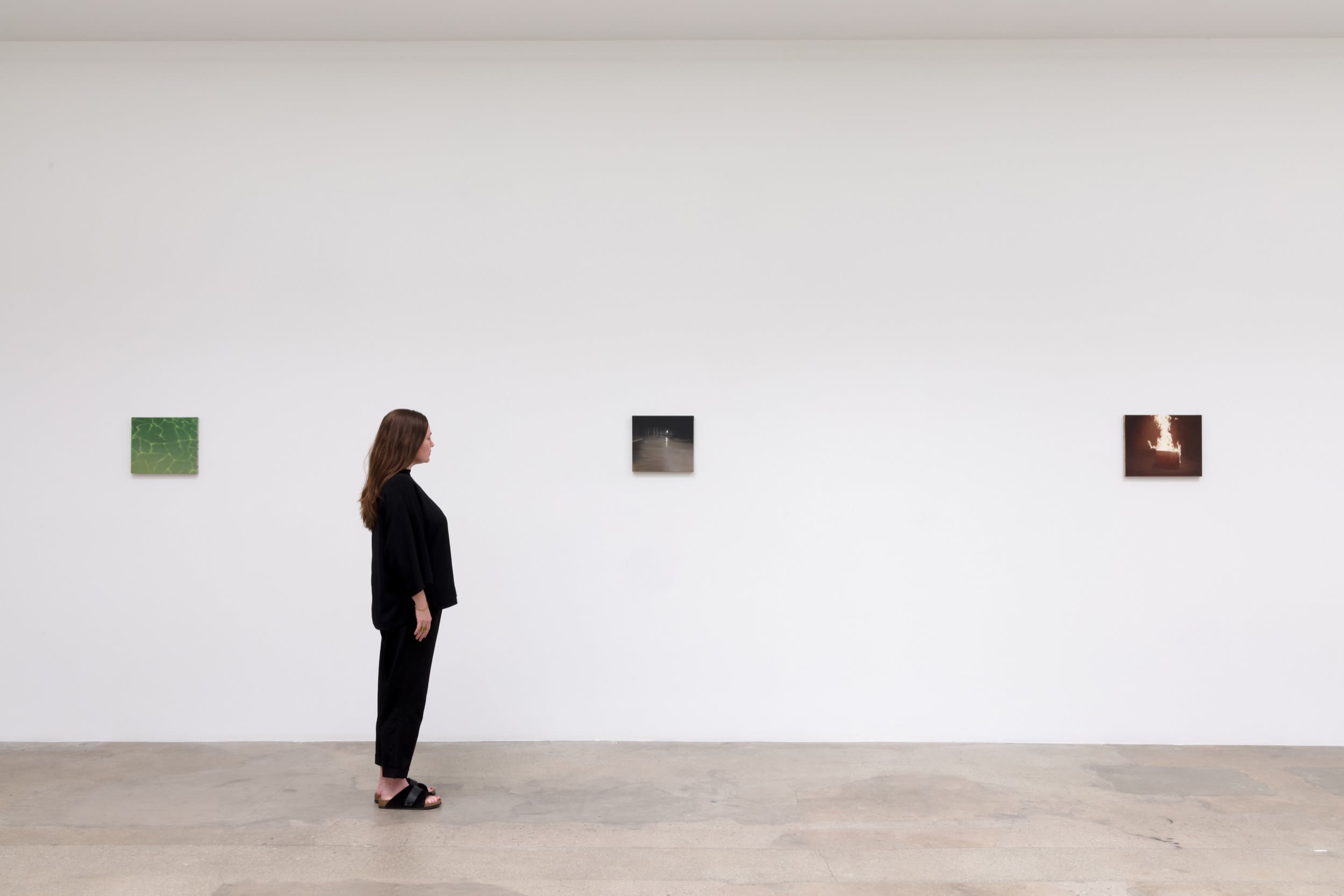 Powell install images of paintings