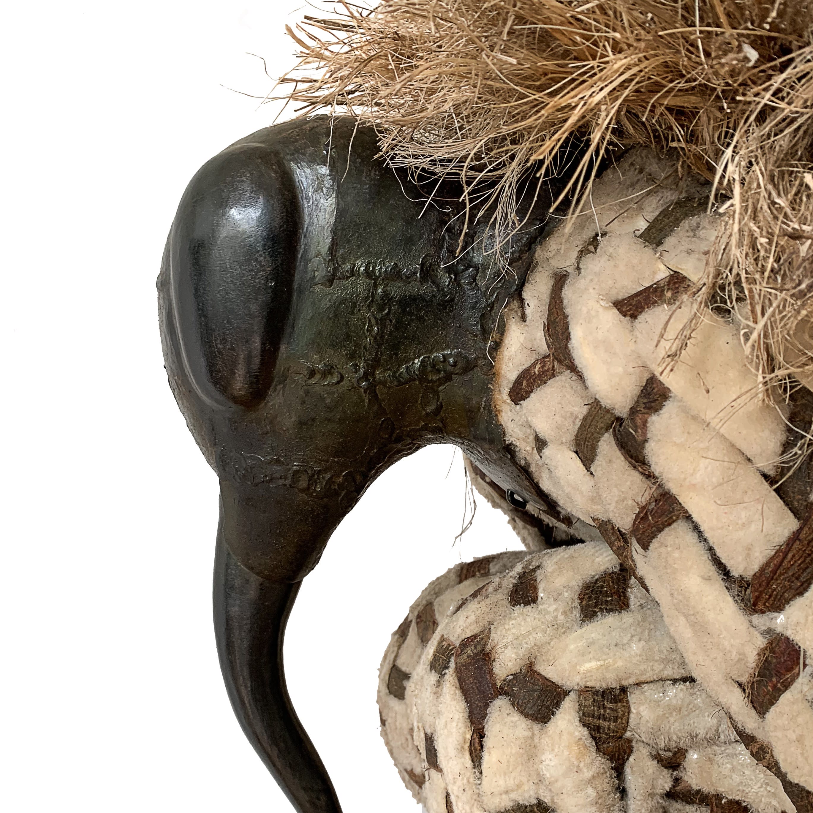 Jacques Dhont The Busy Bee Has No Time For Sorrow, 2021 Wattle bark, wood, sisal, sheepskin, metal and enamel paint...