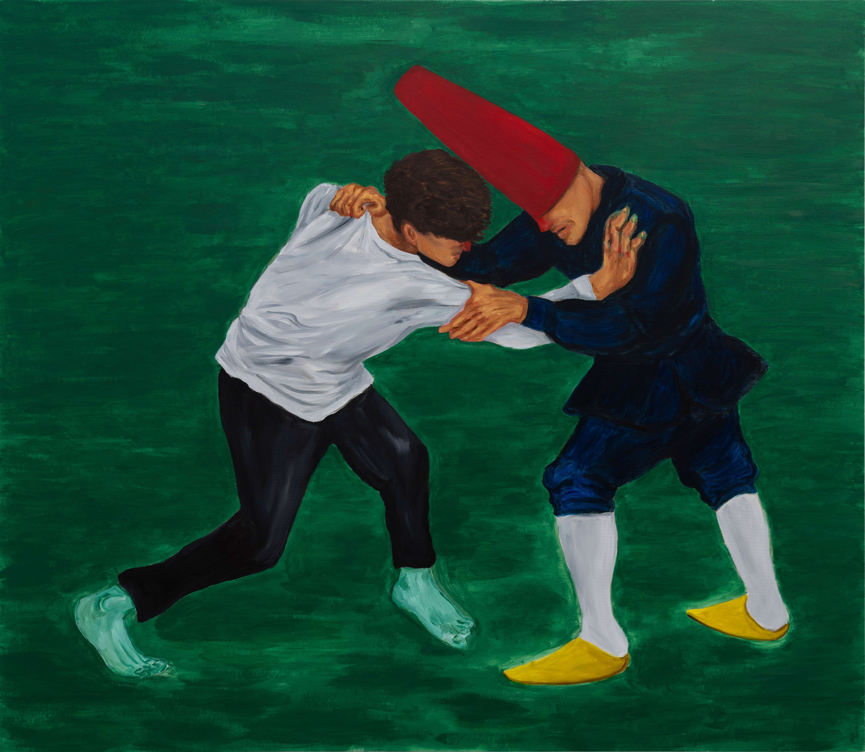 Configuring one’s identity, the negotiation with the weight of two colonising cultural histories flourishes in Transmission (2022). Here, a young...