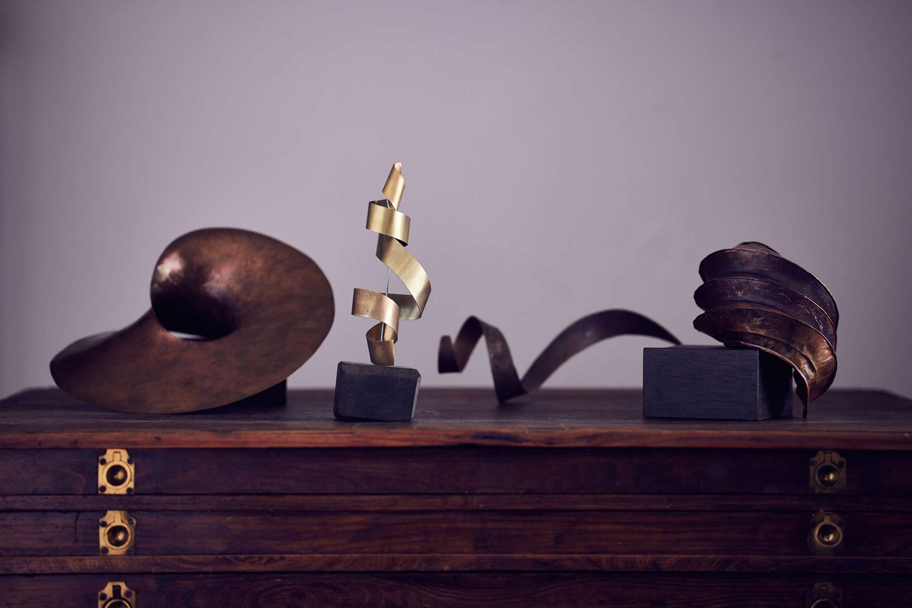 Maquettes of sculptural jewellery pieces by Ute Decker, artist jeweller