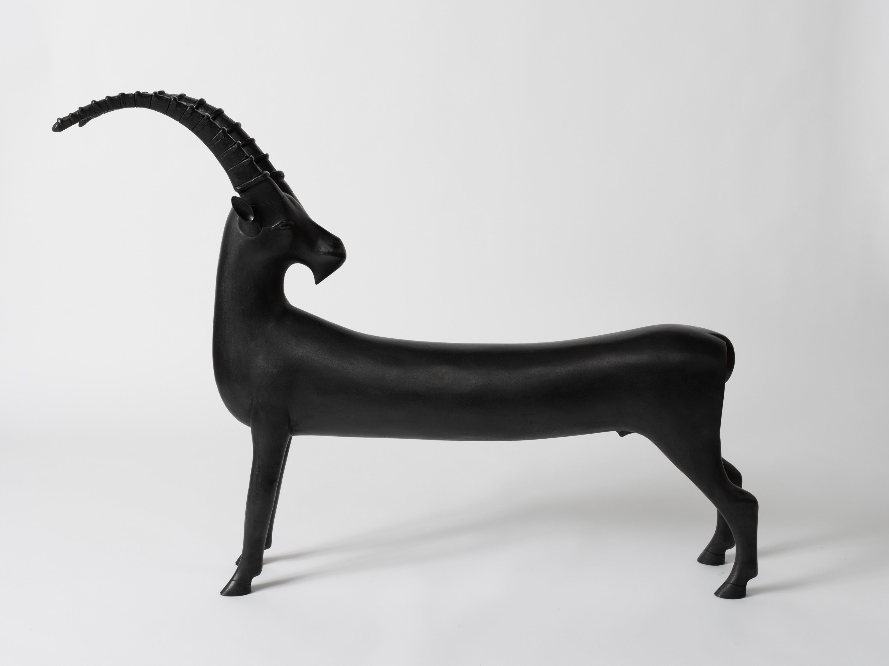 François-Xavier Lalanne Grand Bouquetin, 1999/2016 bronze and black patina 39 3/4 x 54 1/4 x 11 inches 101 x 137.8...