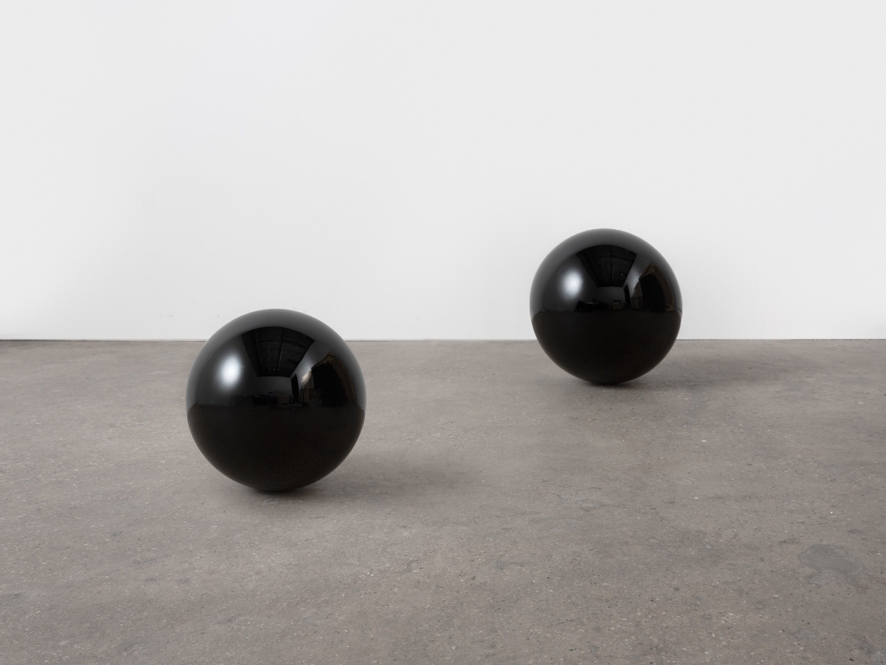 Pablo Dávila A seemingly simple request, 2025 obsidian, in two parts 17 3/4 x 17 3/4 inches, each 45 x...