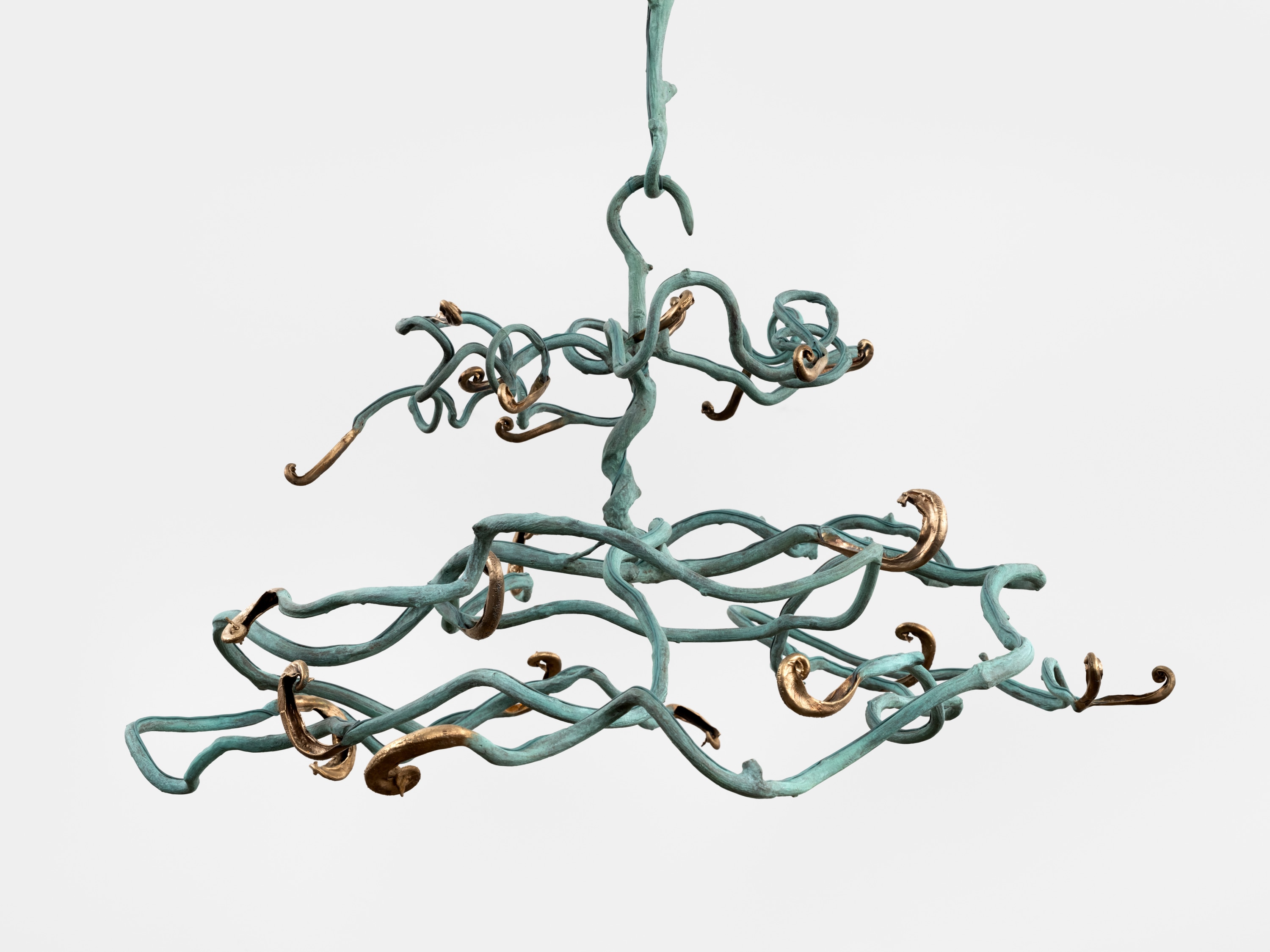 Julie Hamisky Lustre, 2024 bronze, LED electrification 22 x 35 x 38 inches 55.9 x 88.9 x 96.5 cm