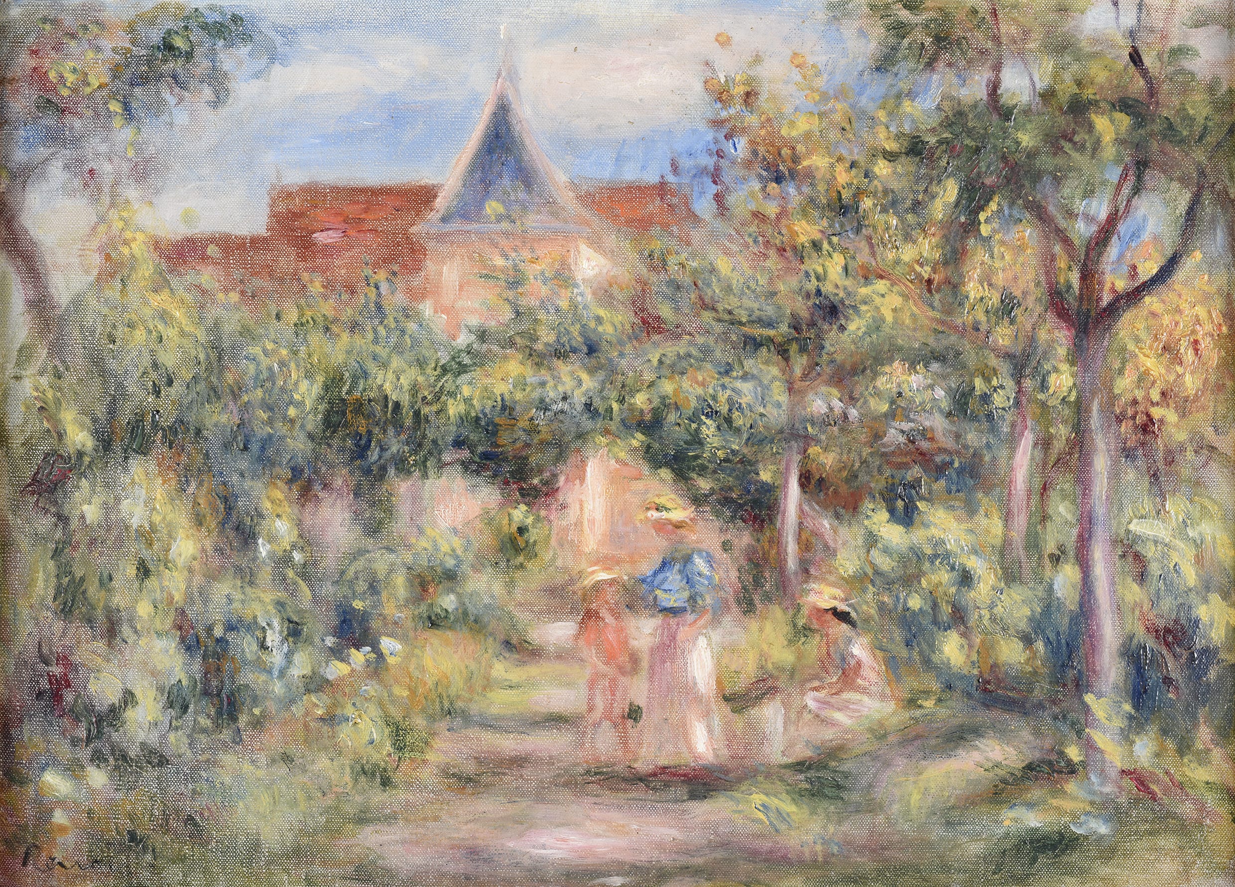 しておりま ヤフオク! - Pierre-Auguste Renoir LE JARDIN or DANS LE PA... マット ...