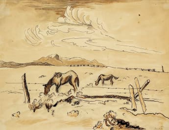 Thomas Hart Benton Wyoming Landscape