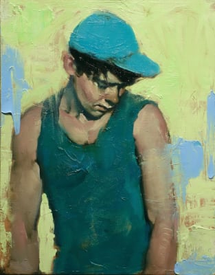<span class="artist"><strong>Malcolm Liepke</strong></span>, <span class="title"><em>Blue Hat</em>, 2017</span>