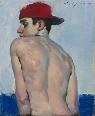 <span class="artist"><strong>Malcolm Liepke</strong></span>, <span class="title"><em>Red Hat</em>, 2017</span>