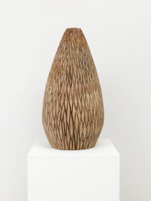 David Nash Diamond Cut Egg 2020, maple