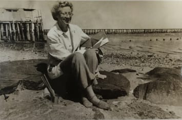 Toni LaSelle on the beach in Provincetown, MA, summer 1946