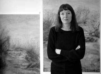 Austrian artist Alexandra Kontriner (born 1980), photographed in her studio.