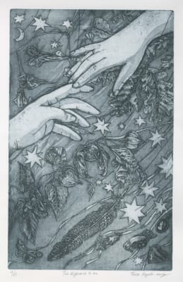 Tessa Asquith-Lamb, The Difference To Me (2021). Aquatint Etching. Edition 5/12. £270 (Framed), £200 (Unframed).