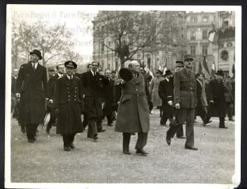 Liberation Day in Paris: Churchill and De Gaulle March in Triumph on Champs-Élysées, France 1944