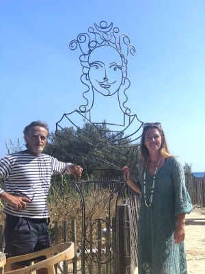 Charles SERRUYA, 'Steel Drawing' in the sky | Beach of Ramatuelle