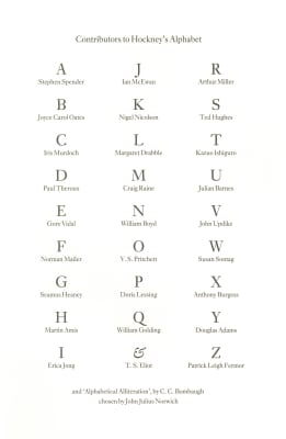 Hockney's Alphabet