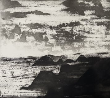 'Pwll Whiting and Castell Coch', 2021, etching