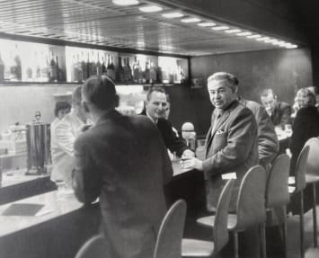 Arne Jacobsen photographed at the SAS Royal Hotel snack bar