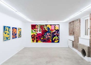 Installation view: Pierre le Riche, In Four Places at Once. Courtesy: Ronewa Art Projects, Berlin. Photo: Jeremy Knowles. 2024
