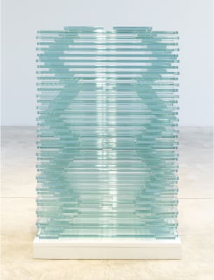 Corban Walker: Grid Stack 1, clear float glass & Diamanté glass