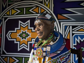 Portrait of Dr. Esther Mahlangu by Clint Strydom