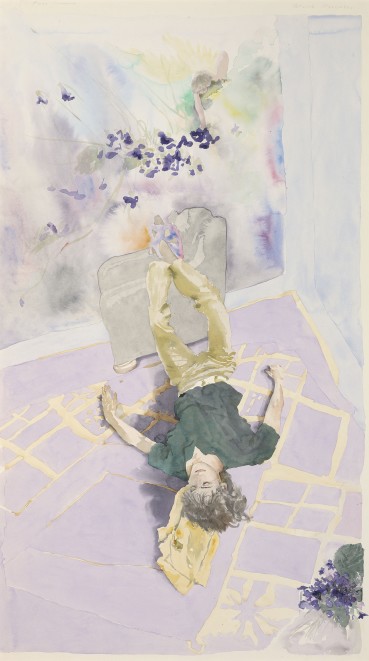 Patrick Procktor RA  Pure Romance, 1969  Signed and titled upper centre  Watercolour on paper  135 x 77 cm