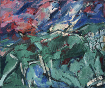 Arnold van Praag  Storm over Toledo (after El Greco), 2009  Oil on canvas  77 x 92 cm  Signed, dated and titled verso