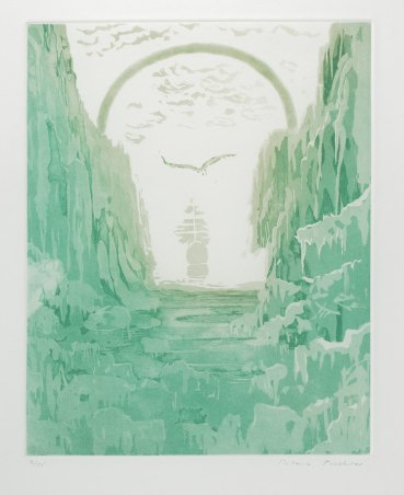 Patrick Procktor RA  And ice, mast-high, came floating by, As green as emerald, 1976  Aquatint  35 x 27 cm (image)  From the edition of 75 impressions  Signed and numbered