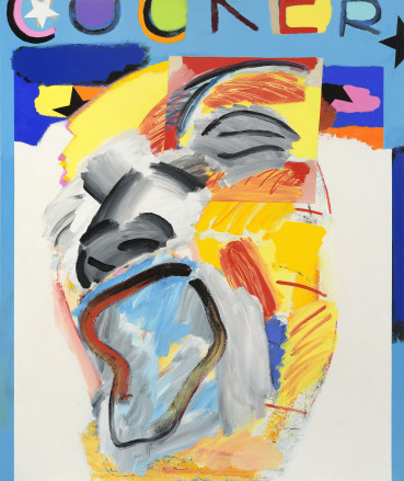 David Oxtoby  Yorkshire Lion (Joe Cocker)  Acrylic on canvas  183 x 152 cm  Signed and titled verso