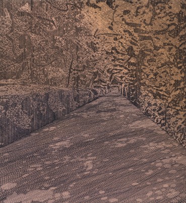 Norman Stevens ARA  Lane, 1976  Etching and aquatint  34 x 31.2 cm  From the edition of 150 impressions plus APs  Signed, dated, titled and numbered