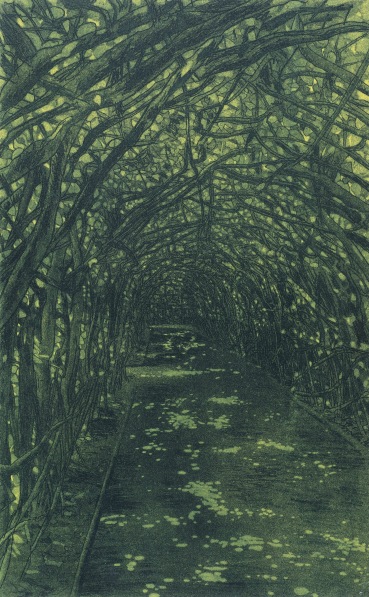 Norman Stevens ARA  Kensington Gardens, 1978  Etching, soft ground etching, aquatint and burnished aquatint  42.5 x 26.3 cm  From the edition of 150 impressions plus APs  Signed, dated, titled and numbered