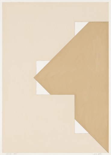John Carter RA  Intrusion, 1997  Acrylic and pencil on paper  66.5 x 48 cm  Signed lower right; dated and titled lower left