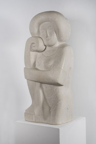 George Kennethson  Female Figure  White Purbeck  65 x 25 x 23 cm