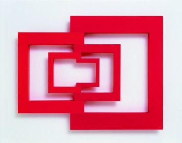 John Carter RA  Halved Areas on an Axis, 1984-2005  Oil on plywood  72 x 91 x 6 cm  Signed, dated and titled verso