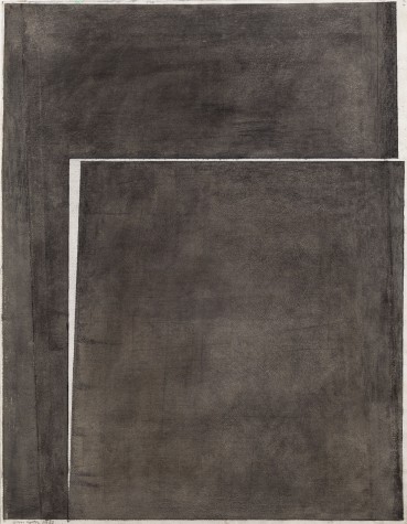 John Carter RA  Inclined Plane: First Study, 1982  Chalk and wash on paper  69.5 x 54 cm  Signed and dated lower left