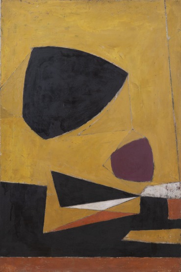 Adrian Heath  Curved Forms (Yellow and Black), 1954  Oil on canvas  91 x 61 cm