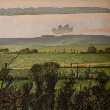 David Inshaw  Vale of Pewsey, 2019  Oil on canvas  51 x 51 cm