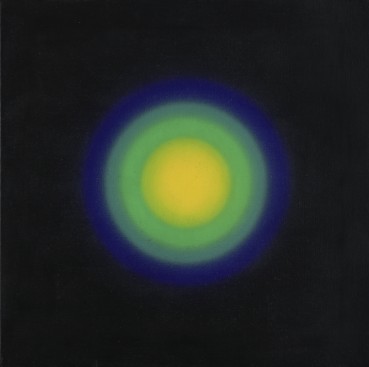 Peter Sedgley  Constellation, 1966  PVA on canvas  51 x 51 cm  Signed, dated and titled verso