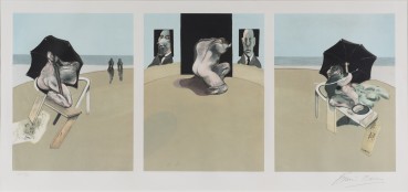 Francis Bacon  Triptych 1974-77, 1981  Etching and aquatint  61 x 110 cm
