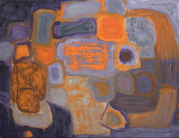 Margaret Mellis  Girl and Flowers (Orange and Purple), 1959  Oil on board  71 x 91.5cm