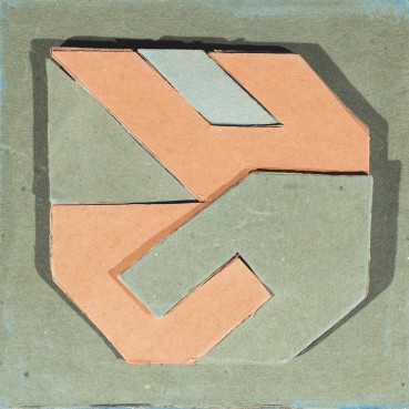 Margaret Mellis  Pink and Blue, 1971  Relief  17.8 x 17.8cm