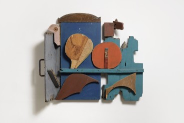 Margaret Mellis  Toy Cupboard (Thirty), 1983  Driftwood construction  54.6 x 59cm