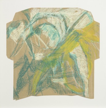 Margaret Mellis  Untitled, c. 1995  Pastel and crayon on envelope  23 x 24cm