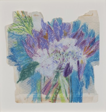 Margaret Mellis  Untitled, c. 1995  Pastel and crayon on envelope  22 x 23cm