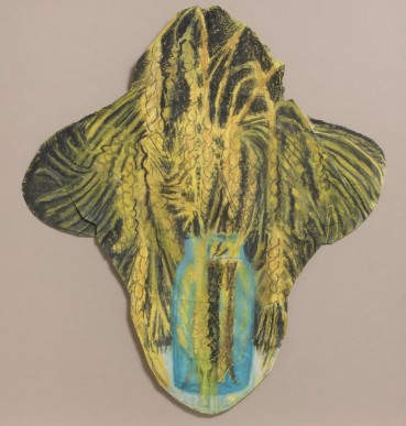 Margaret Mellis  Barley, 1995-96  Pastel and crayon on envelope  38 x 38cm