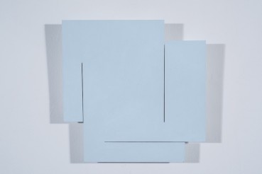 John Carter RA  Agglomeration: Three Squares, 2016  Acrylic on plywood  18 x 18cm