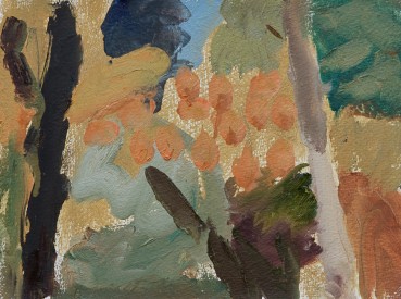 Annabel Gault  Autumn Garden II, 2008  Oil on paper  19.6 x 26cm