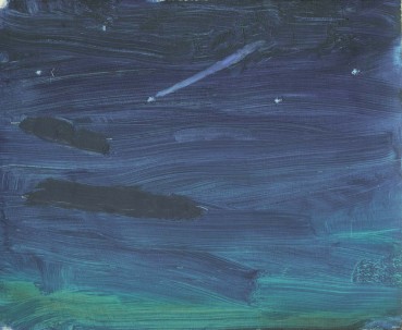 Danny Markey  Plane, Evening, 1999  Oil on board  20.5 x 24 cm